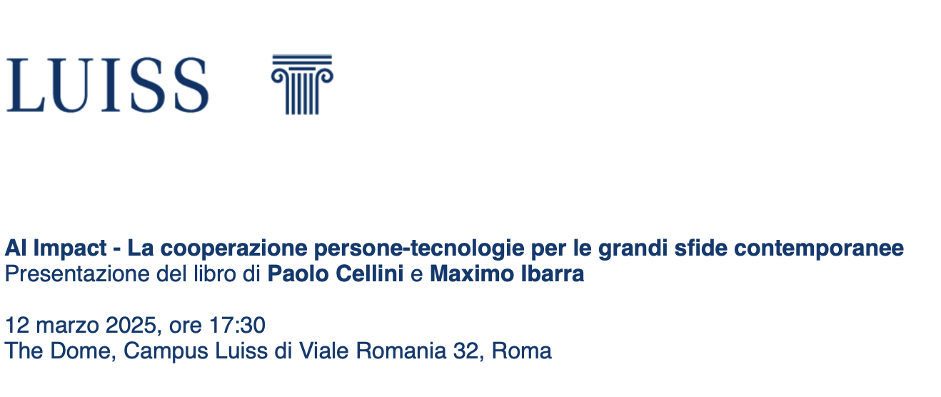 AI Impact. La cooperazione persone-tecnologie per le grandi sfide contemporanee